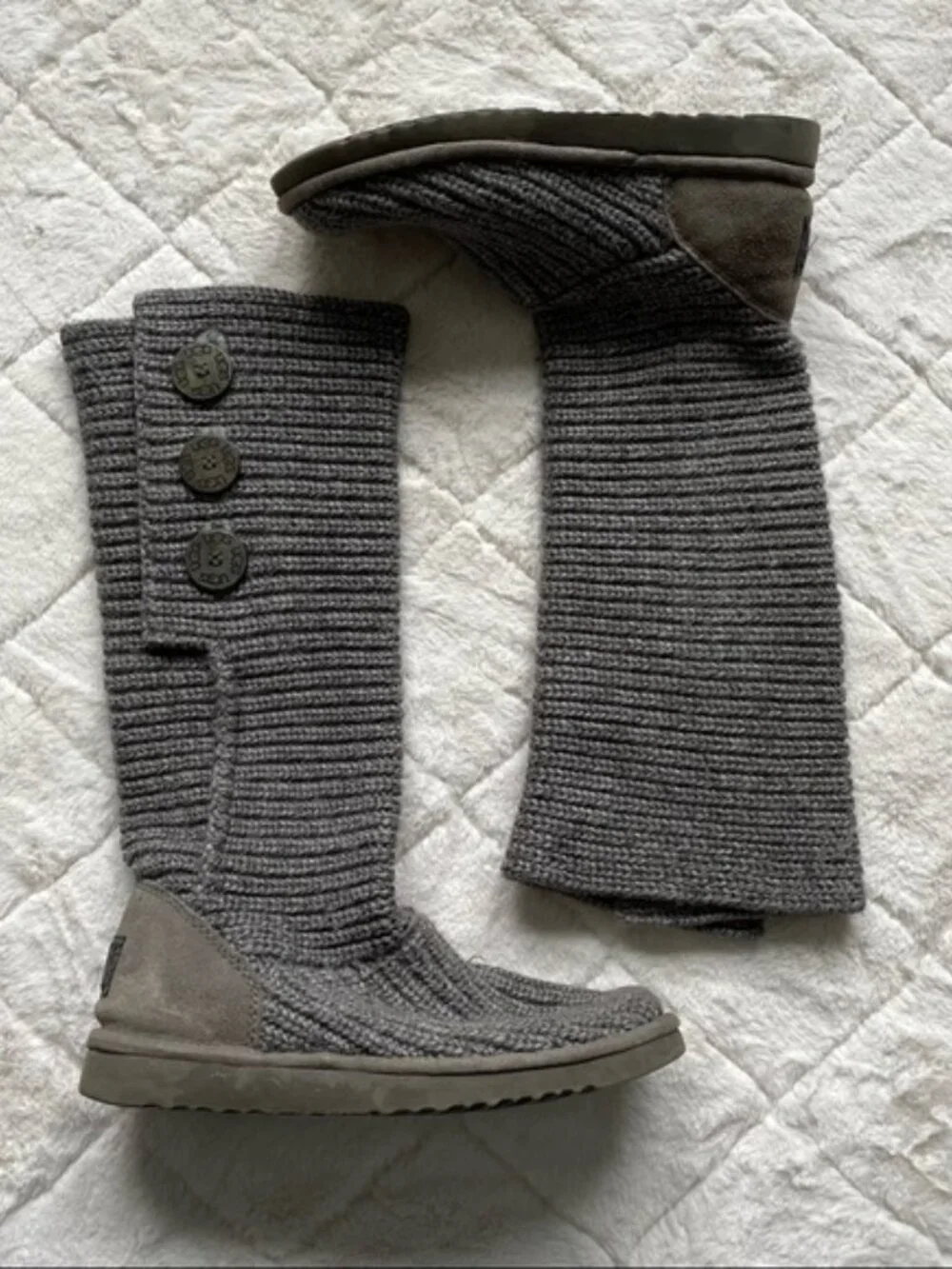 UGG Australia | Cardi Knit Boots in Gray | Size 7